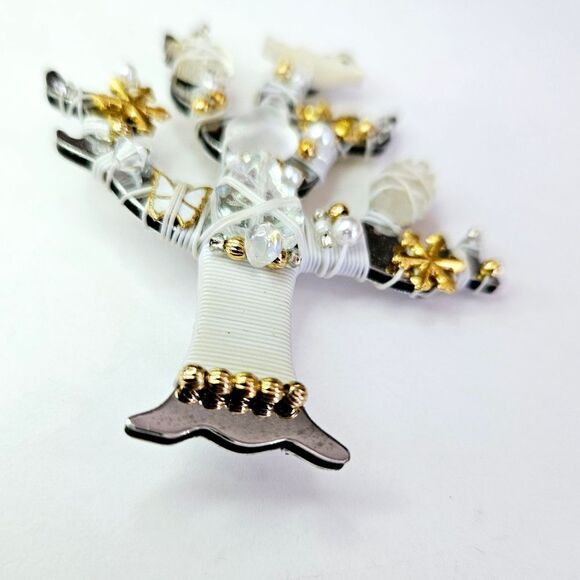 Liztech Vintage Signed Jill Elizabeth '99 Tree Of Life Handmade Wire Brooch Pin - Picture 6 of 12